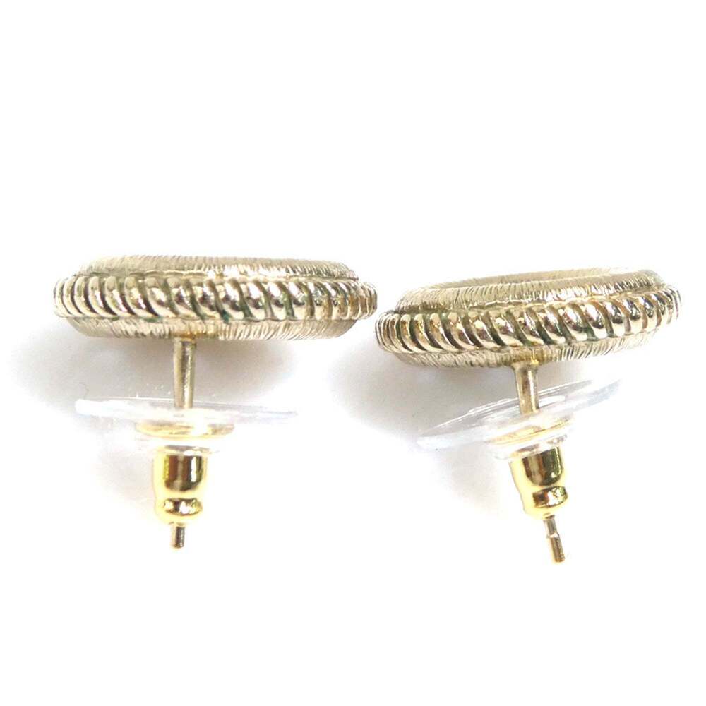 CHANEL Authentic Gold Logo Earrings - Picture 4 of 8